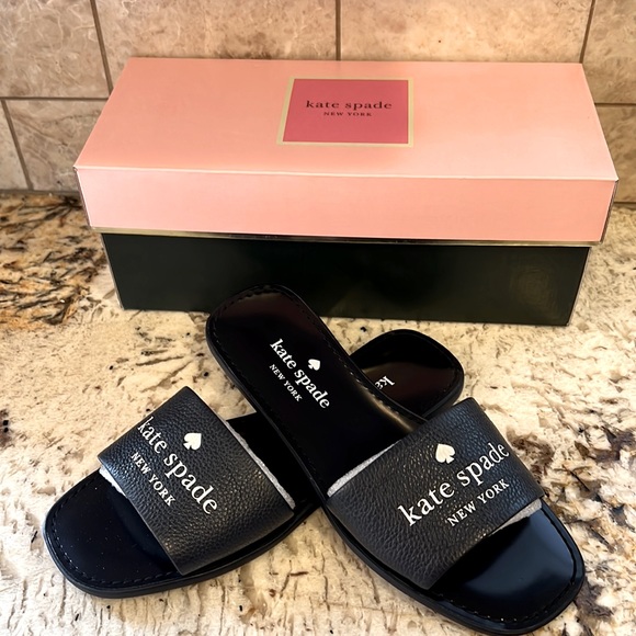 kate spade Shoes - Kate Spade. Sandals Size 6.  Navy.  Never Worn.